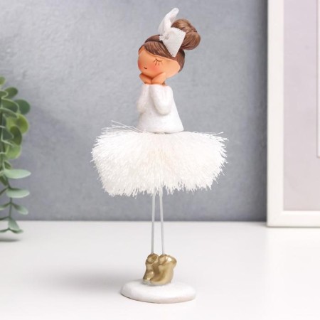 Polystone souvenir "Baby with a large bow and skirt" 17.6x4.8x5 cm-3