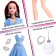 Carbonnic doll “Snow Princess Ksenia”, with an accessory, a blue dress