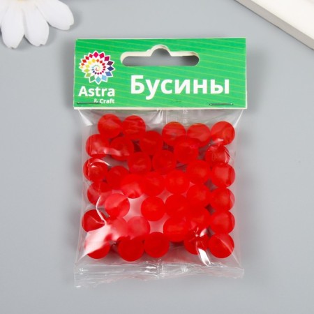 A set of plastic beads "Astra" 10 mm, 20 g (35 +/- 3pcs), red-2