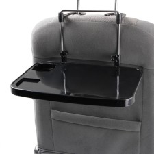 Travel table on the wheel/back of the seat