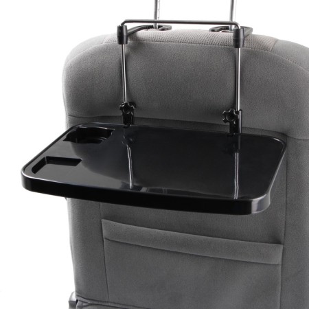 Travel table on the wheel/back of the seat
