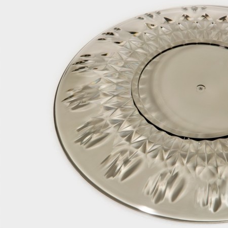 Branch plate, d = 20 cm, brown color-3