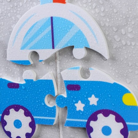 Soft puzzle for the kids "Police Machine", 3 parts, crumb me-8