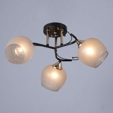 Acapulco chandelier 3x60W E27 brown, gold 52x52x24cm-1