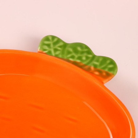 Plate "carrots", ceramics, orange, 18 cm, Iran-2