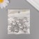 Decor for creativity plastic "Bear with rhinestones" silver set 10 pcs 2.5x2x1 cm