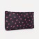 Cosmetic bag with lightning, black/raspberry color