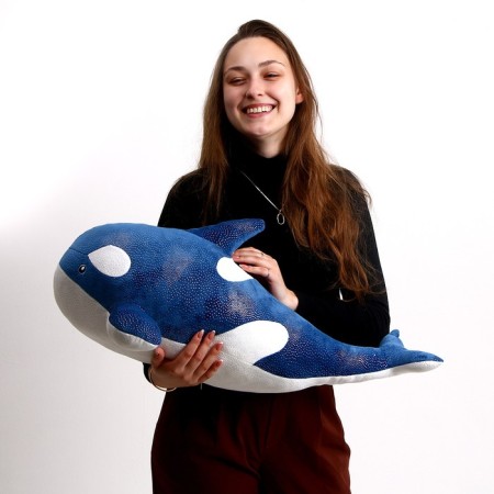Soft toy "Killed", 80 cm, blue color-9