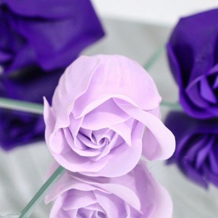 Soap roses, purple and white, set 4 pcs.-2