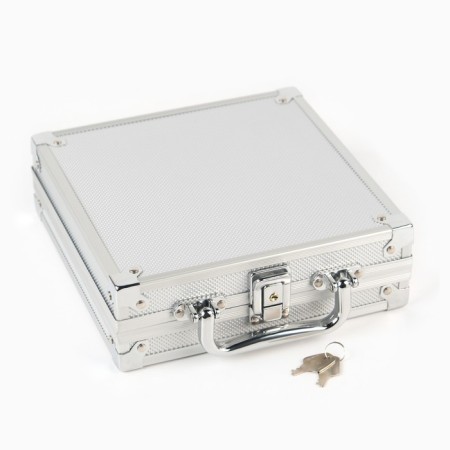 Poker in a metal case (maps 2 decks, chips 100 pcs b/nominal, 5 cubes), 20 x 20 cm-2