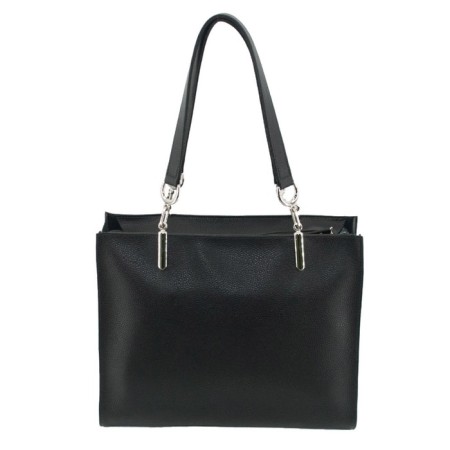 Bag women, genuine leather, black 33x10x30 cm-1