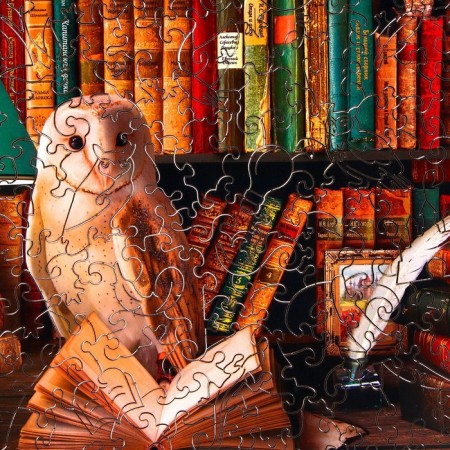 Puzzle wooden figured "Writer's soul", complex-3