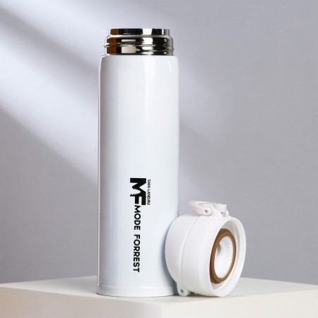 Thermos with the Mode Forrest button, 450 ml, white, heat conservation 10-12 hours-2