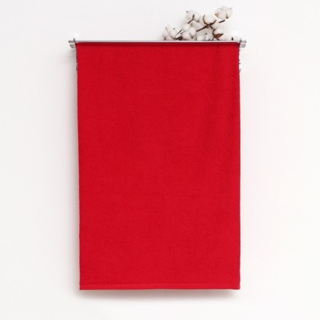 Terry towel 70x130cm, red, 360g/m, 100% cotton