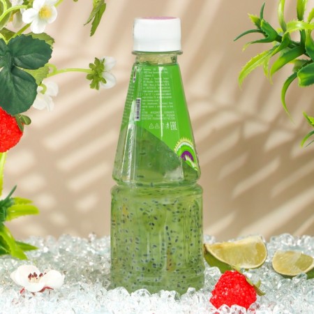 Jelly Basilly drink is still, with the taste of melons and basil seeds, 0.3 liters-2