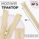 Lightning "Tractor", No. 5, detachable, castle machine, 90 cm, beige color