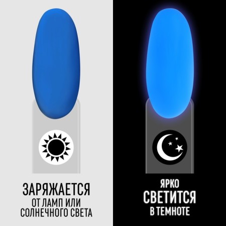 Glow Glow in the Dark, 3 phase, 8 ml, LED/UV, luminescent, blue (18)-1