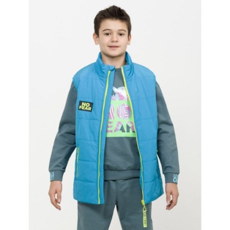 Vest for boys, height 134 cm, blue color-4