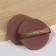 MILK TeA makeup sponge, set - 7 pcs, d = 5.5 cm, with a holder, in a case, brown color