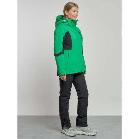 Ski costume female winter, size 50, green color-2
