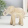 Souvenir Polystone "White Elephant with gold - layers" 12x5x10 cm