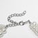 Beads "Pearls" burn, 3 threads, beads No. 4, 6, 8, milk color in silver, 38 cm