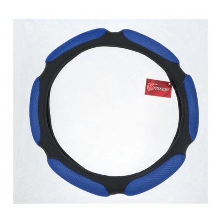 Torso steering wheel, anatomical, size 38 cm, black and blue-7