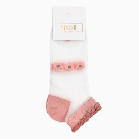 Women's socks Minaku "Flowers", pink color, rr 36-37 (23 cm)-6