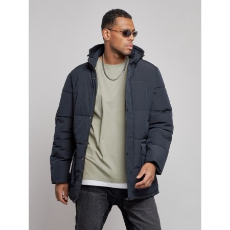 Extensive male winter park, size 54, dark blue color-7