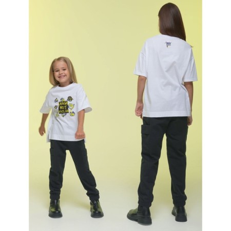 Брюки для девочек, рост 98 см, цвет чёрный-7