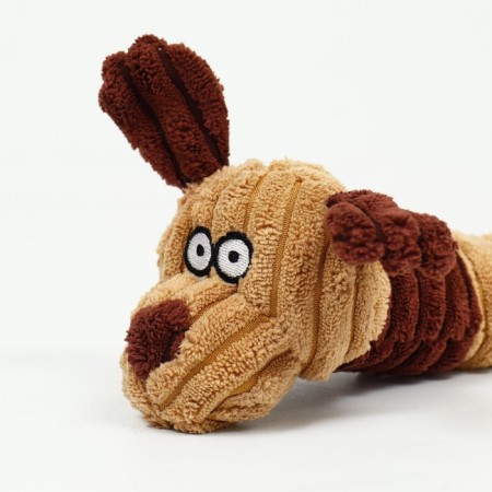 Textile toy "dog", 24 x 8 cm, brown-3