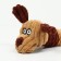 Textile toy "dog", 24 x 8 cm, brown