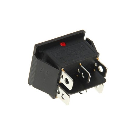 Clivant switch Rexant RWB-509, 250 V, 15A (6C), On-OFF-ON, Red, with backlight,-1