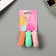 Hair elastic band "Mahrushka Sport" (set of 3 pcs) pastel summer, 5 cm, mix