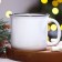 New Year! New Year's ceramic Corgi mug, 450 ml, white color