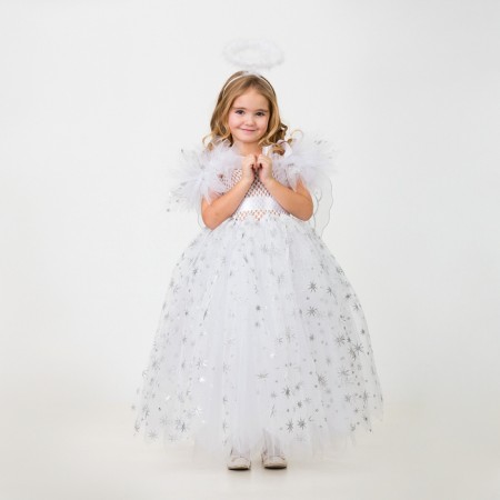 Angel carnival costume, make yourself, corset, ribbons, brooches, accessories