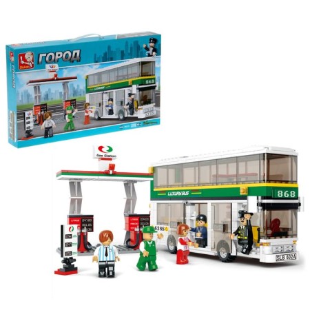 Designer "Bus at the gas station", 403 parts