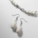Set 3 objects: earrings, beads, bracelet "Witter", beads No. 8, white color, 42 cm