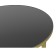 Journal table "Austin Glass", 450 × 450 × 705 mm, color Black Lacobel / Golden frame