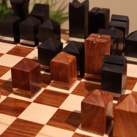 Folding chess, board 35x35 cm, shisham tree-4