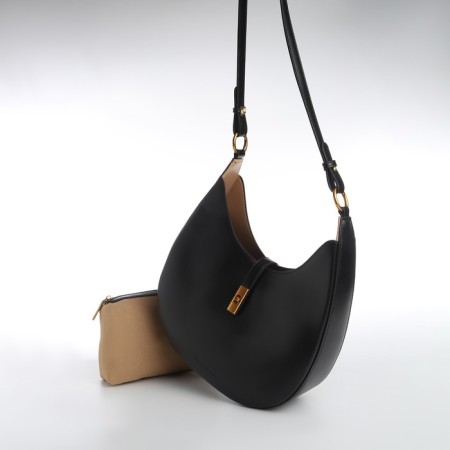 Female bag Textura, cosmetic bag, medium size, black color-6