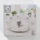 Porcelain dessert shade "lavender", d = 20.3 cm, white color