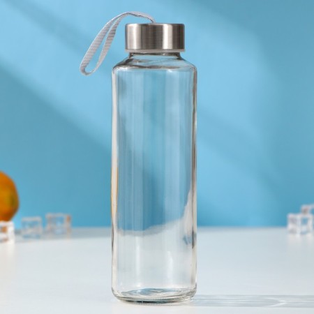 A glass bottle in the Vanilla cover, 400 ml, h = 20 cm, MIX drawing-2