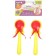 A set of rattles "Castanes on a stick", 2 pcs, crush me