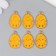 Decor for creativity metal, enamel "Egg - chicken" 1.4x2.2 cm