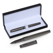 Gift feature, in the leatherette case, the body is dark gray