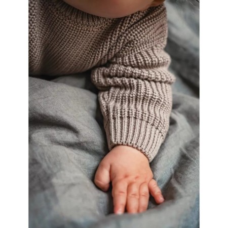 Knitted Children's Pure Love Buddy, height 74 cm, brown color-8