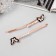Invisible hair "Hadley" (set 2 pcs) butterfly, 6 cm, pink gold