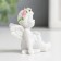 Suvenir Polystone "Snowthrough angel with a wreath of roses sits" 5x3.5x4.3 cm