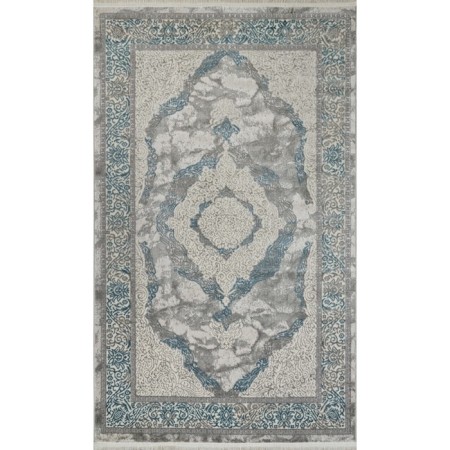 Rectangular carpet Kardlen Marmaris, size 192x400 cm, color Cream/Gry